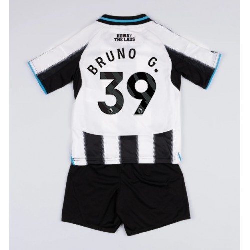 Otroški Nogometni dresi Newcastle United Bruno Guimaraes #39 Domači 2025-26 Kratek Rokav (+ Kratke hlače)